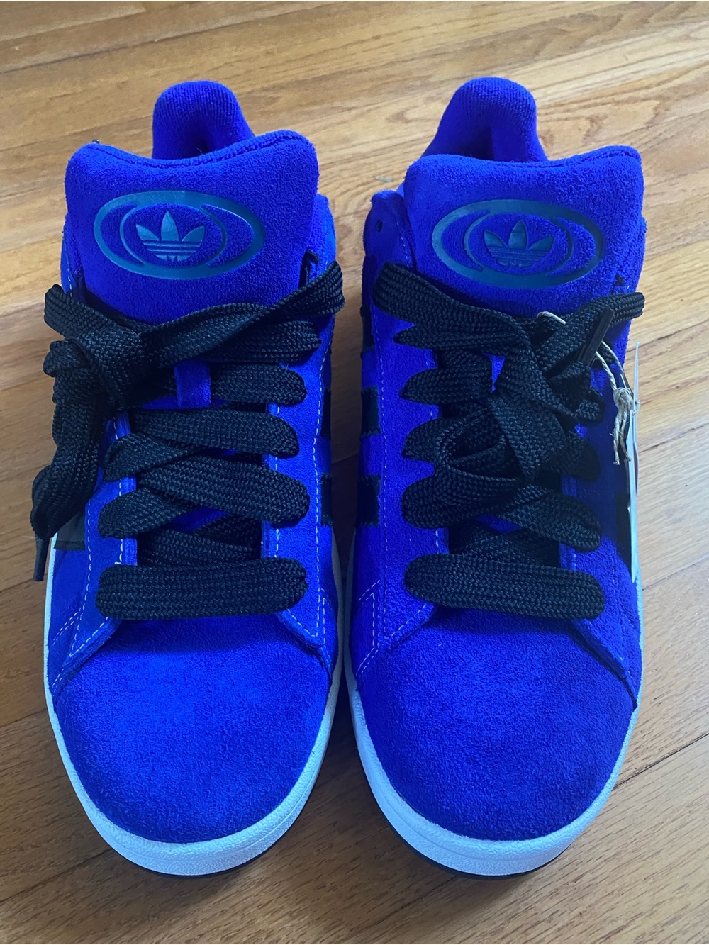 adidas Royal Blue Suede Sneakers with Black Laces